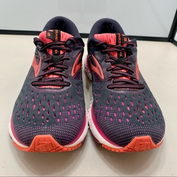 Brooks Shoes Adult Size 9.5 Black Purple Transcend 1202871B080 Running Women - Picture 3 of 7